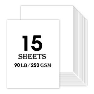 lot 6204 image: KIVTFF 11x17 Large Cardstock A3 Paper, 15 Sheets, White, Matte Finish, 80lb Thick, Printer Paper, Display Board for Art and Crafts, Exhibits