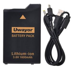 lot 6230 image: Uwayor PSP 30002000 Battery 1600mAh with PSP Charger Cable for PSP 3000  PSP 2000, PSP-3001, PSP-3000, PSP-3002, PSP-3004, PSP-2001, PSP Slim, PSP-S110