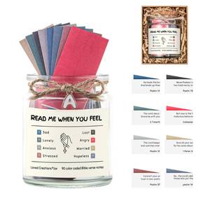 lot 6245 image: Loved Creations Initial A Read Me When Bible Verses Jar, Spirit-lifiting Jar Christian Gifts for Women, Prayer Bible Verse Accessories, Scripture Study Supplies for Teens Christmas Gifts