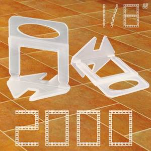 lot 6249 image: Tile Leveling System Clips 18 Tile Leveler Clips 18 tile spacer 1.5mm tile clips DIY Tile Leveler Spacers 2000 Pcs for Professional Ceramic Tile and Stone Installation