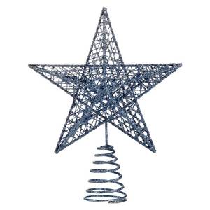 lot 6251 image: BinaryABC Christmas Tree Topper Star,Glittering Christmas Tree Decoration Ornaments,20cm (Dusty Blue)