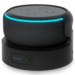 lot 6253 image: Liboer Battery Base for Echo Dot 3rd Gen Battery Stand Portable Charger for Dot 3rd and Google Mini 2 Back up Battery 8 Hours Play time, Not Include dot Speaker (Black 5200)��