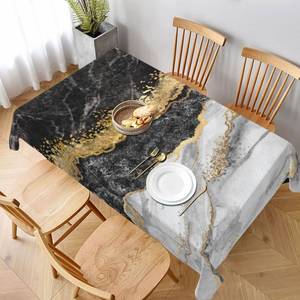 lot 6258 image: Worltoldb Marble Print Tablecloths Polyester Table Cloth for Kitchen Dinning Table Modern Washable Table Cover for Parties Wedding Picnic