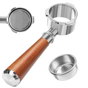lot 2339 image: 51mm Bottomless Portafilter 3 Ears Fits for CASABREWS CM5418, 3700Essential, 3700Gense, 3700Pro, Gevi 51mm 3 Ears Grouphead, Mr. Coffee Espresso and Cappuccino Machine, Stainless Steel Filter Basket