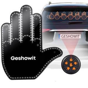 lot 2372 image: Car Accessories for Men - Car Finger Light with 6 Gestures Remote - Show Your Feelings to Drivers - Ideal Gift Hand Gesture Lights, Truck Accessories, Hand Sign Car LED Signs for Men and Women