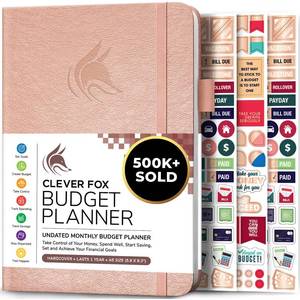 lot 2383 image: Clever Fox Budget Planner - Expense Tracker Notebook. Monthly Budgeting Organizer, Finance Logbook & Accounts Book, Bill Tracker, A5 (Rose Gold)