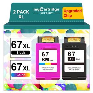 lot 2402 image: 67XL HP Printer Ink for HP Ink 67 Replacement for HP 67 Ink Cartridges BlackColor Combo Pack HP67 DeskJet 2755e 2855e 2700 2800e 2700e 4255e 4155e Envy 6055e 6000 6455e 6400 Printer Ink HP 67 XL