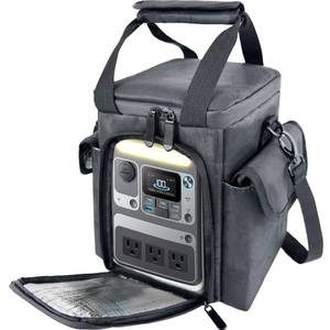 lot 3898 image: amiumuca Waterproof Travel Bag Compatible with Anker SOLIX C300 Portable Power Station, Outdoor 288Wh LiFePO4 Battery��Power Bank Station Storage Case Cover with Two Pockets and Adjustable Strap