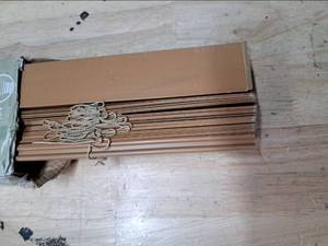 lot 3901 image: Cordless Light Filtering Mini Blind - 35 Inch Width, 64 Inch Length, 1 Slat Size - Woodtone - Cordless GII Morningstar Horizontal Windows Blinds for Interior by Achim Home Decor