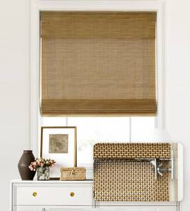 lot 3905 image: LazBlinds No Tools No Drill Cordless Bamboo Roman Shades, Light Filtering Window Treatment, Roll Up Bamboo Blinds for Windows 35 W x 64 H, Acorn
