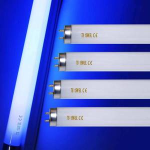 lot 3919 image: amgolibi 18 Inch 15 Watt U VA Black Light Bulb F15T8BL Replacement T8 BL Fluorescent Lamps for 30W Machine 350BL 365-nm Blue Light 4 Count