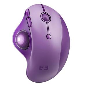 lot 4324 image: seenda Wireless Trackball Mouse, Bluetooth Rollerball Thumb Control Mice Ergonomic, Rechargeable, 3 Device Connection (BluetoothUSB) Compatible for MacAndroidWindows Computers - Purple