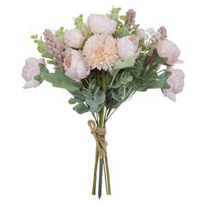lot 4346 image: Meldel 3Pcs Peony Bouquet Light Pink Champagne Rose Artificial Flowers Eucalyptus Plants Silk Flower Arrangements Wedding Bouquets Decorations Plastic Floral Centerpieces for Home Kitchen Party Decor
