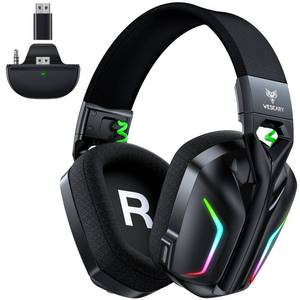 lot 4361 image: Wireless Gaming Headset for Xbox Series XS, Xbox One, PS5, PS4, PC, Mac, Switch, 2.4GHz  Bluetooth Over-Ear Gaming Headphones with ENC Mic, 3D Stereo, Dynamic LED Light for Xbox One Accessory Kits