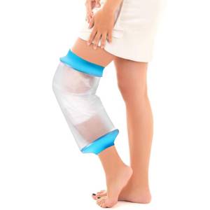 lot 4362 image: Divvsck Waterproof Knee Cast Cover for Shower, Watertight Cast Bag, Reusable, Shower Protector for Knee Replacement Surgery, Wound, Burns (M)