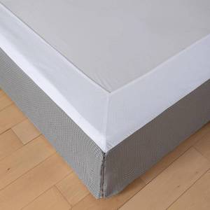 lot 4400 image: King Bed Skirt, Wrap Around Bed Skirt with Pleated Corner, 14 Inch Drop Pleated Waffle Weave Bedskirts, Anti-Slip, Microfiber, Grey, 14 King