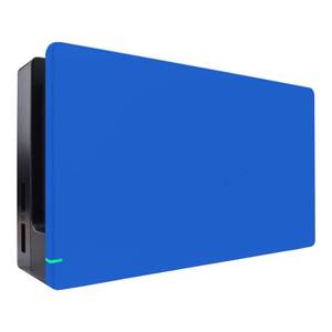 lot 4415 image: eXtremeRate Blue Custom Faceplate for Nintendo Switch Charging Dock, Soft Touch Grip DIY Replacement Housing Shell for Nintendo Switch Dock