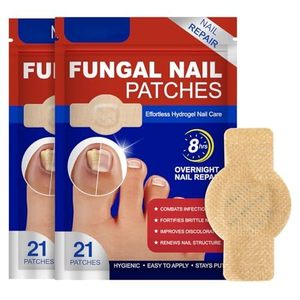 lot 4436 image: Nail Repair Patches for Toenails, 42pcsbox Nail Health Care Patches, Overnight Toe Nail Treatments for Damaged Nails Foot Nails Repair and Care (2)
