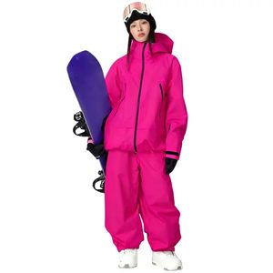 lot 5379 image: SnowElve Mens Ski Jacket and Pant Set Womens Snow Jacket Baggy Ski Suit Waterproof Insulated Snowboard Winter Outdoor(KJ-T01,RO,XS) size XS