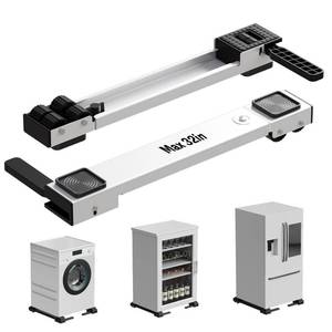 lot 5385 image: KVRG Appliance Rollers Heavy Duty,Newest Extendable Appliance Sliders,Liftable Washing Machine Base,Easily Move Washer and Dryer Machines,Refrigerators,Furniture-White