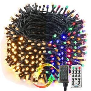 lot 5391 image: Brizled Christmas String Lights, 279ft 800 LED Color Changing Christmas Lights with Remote, 11 Modes Tree Light Warm White & Multicolor Green Wire Xmas Lights Outdoor for Xmas Party Home