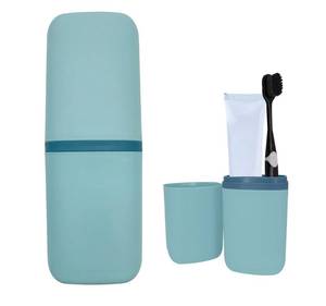 lot 6287 image: Travel Toothbrush & Toothpaste Case, Toothbrush Travel Holder with Cup Portable Travel Toothbrush Case Holder Toothbrush Travel Container for Camping School Business Trip Bathroom