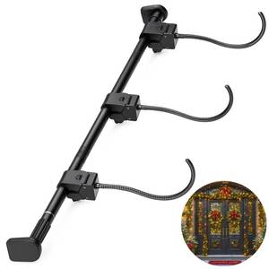 lot 6297 image: HICFRWE Garland Hanger for Door Frame, Garland Hanger Adjustable for 59-67 Doors, Heavy-Duty Christmas Halloween Decoration Holder for Wreaths, Lights, Easy Installation & No Drilling Required