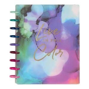 lot 6330 image: Happy Planner Disc-Bound Planner Jan.��Dec. 2026, Includes 3 Extra Months and 2 Sticker Sheets, Classic Size, 7 x 9.25, Horizontal Layout, Live in Color