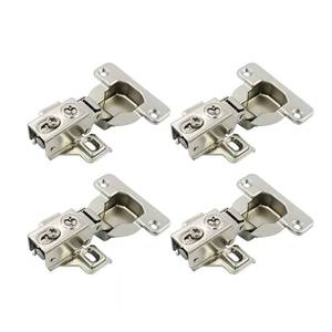 lot 6334 image: LIKERAINY 95Deg Full Overlay Face Frame Hinge 40mm with Hydraulic Damper for Heavy and Thick Door Compact Soft Closing Short Mini Hinges for Cabinet Cupboard Wardrobe Pack of 4