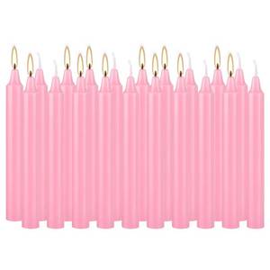 lot 6341 image: Taper Candles Unscented Taper Candles for Christmas,Household, Wedding, Rituals, Prayer, Birthdays, Meditation, Altar,Party and Home D�cor Candlesticks (Pink-4 20).