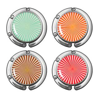 lot 6366 image: CSGTSWGS Purse Hook, (4 PCS) Purse Hanger Folding Purse Holder for Table Handbag Storage and so on,Premium Womens Handbag Hanger(Red Orange Brown Blue)