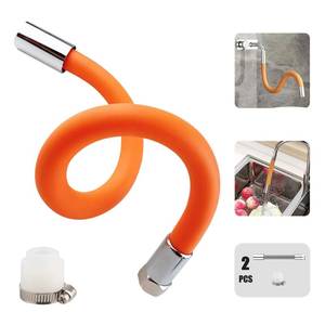 lot 6373 image: Faucet Extension Tube,Rotatable Extender Hose,Bendable Water Tap Pipe,Splash Proof Mouth,Kitchen Bathroom Garden Tool,Adapter Compatible with Diameter of 13-25mm(0.5-1.0inches),Length of 17.7in45cm