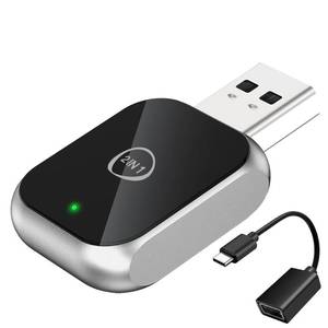 lot 6376 image: Android Auto Wireless Adapter Carplay - 2 in 1 Wireless Android Auto Car Adapter & Car Play, Stable Control No Delay 2026 Upgraded Silver