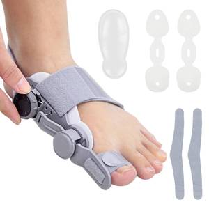 lot 6401 image: ACOAWTO Bunion Corrector for Women & Men,Big Toe Straightener,Bunion Relief with Soft Silicone Pad,Breathable & Anti-slip,Universal Size,Suitable for LeftRight Feet,Gray,1Pack