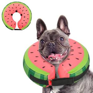 lot 6414 image: MIDOG Soft Inflatable Dog Cone, Donut E-Collar Alternative for After Surgery, Prevents Licking, Allowing Normal Eating & Vision, Comfortable Recovery Collar for Small Medium Large Dogs & Cats, Red-M