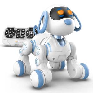 lot 7327 image: STEMTRON Programmable Remote Control Robot Cat Robot Dog for Kids, Interactive Robotic Dog Robotic Cat, Robo Dog Robo Cat, RC Robot with Touch Sensing, LED Eyes, Dance & Music