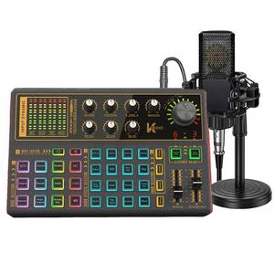 lot 7336 image: sktome Podcast Equipment Bundle, K300 Sound Card with Podcast Microphone, Audio Interface for Music Recording Karaoke Singing Broadcast (AM200-K300S2)