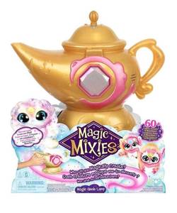 lot 7342 image: Magic Mixies Magic Genie Lamp with Interactive 8 Pink Plush Toy and 60 Sounds & Reactions. Unlock a Magic Ring and Reveal a Pink Genie from The Real Misting Lamp. Gifts for Kids, Ages 5