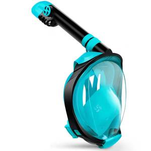 lot 8262 image: Greatever G2 Full Face Snorkel Mask with Latest Dry Top System,Foldable 180 Degree Panoramic View Snorkeling Mask with Camera Mount,Safe Breathing,Anti-Leak&Anti-Fog