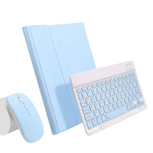 lot 8275 image: AnMengXinLing Keyboard Case for iPad 11th(A16)iPad 10th Generation 2022 with Mouse Detachable Wireless Bluetooth Keyboard Pencil Holder Slim Leather Cover for iPad11iPad10, Sky Blue
