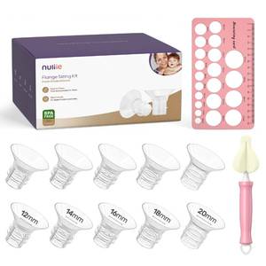 lot 8280 image: Nuliie 10PCS Silicone Flanges Insert Replacement Kit, Flange Sizing Kit 1214161820mm for 24mm FlangeShield Breast Pumps, Pumping Essential Kit for Moms