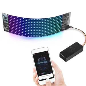 lot 8298 image: Bluetooth Programmable Mini Rgb Flexible Led Module 16  32 Pixel Display Matrix Logo Android Ios Application Control Backpack Car Indoor Store Led Screen (Rgb Multi-color)