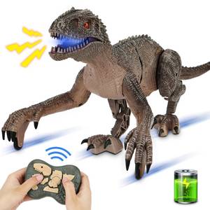 lot 8318 image: KIDDITOY �� 19 Remote Control Dinosaur Toy for Kids  8-Channel Rechargeable Walking Velociraptor Robot with Lights & Roaring Sounds, STEM Jurassic RC Dinosaur for Boys Ages 4��12, 2025