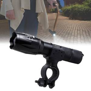 lot 8325 image: Cane Holder & LED Flashlight Sets for Drive Rollator, Walker, Wheelchair - Universal Crutches Stick Bracket Attachment Accessories