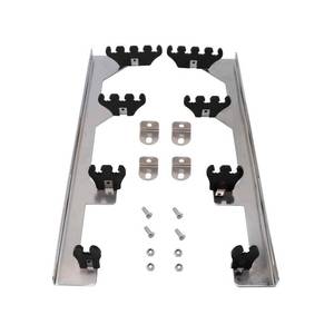 lot 8330 image: KIPA Chrome Linear Spark Plug Wire Separators Divider Loom Black Valve Cover Fits for Chevy Ford Mopar SBC 265 283 305 350 400 396