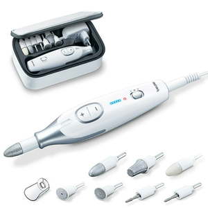 lot 8336 image: Beurer Professional Manicure Nail Drill Kit  7 Attachments  Variable Speed  Storage Case  MP42