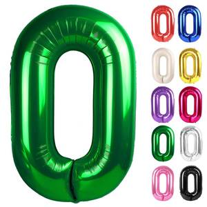 lot 8360 image: Green Number 0 Balloon 40 Inch, 0 Balloon Numberfor 10th 20th 30th 40th 50th 60th Birthday Decorations, Green Party Supplies for Men Women