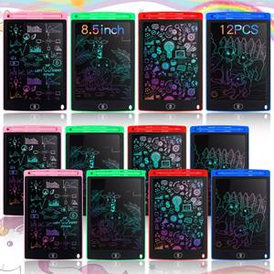 lot 8365 image: Tinlade 12 Pack LCD Writing Tablets for Kids, 8.5 Inch Erasable Doodle Boards Portable Electronic Drawing Pads Educational Learning Bulk Toys Gifts for Toddlers School Easter Basket Stuffers
