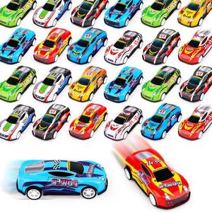 lot 8383 image: Adecortalk 28 Pcs Pull Back Cars for Kids, Mini Vehicles Toy Bulk Party Favor Racing Cars Toys for Toddlers Boys Girls Ages 3-8, Goodie Bag Stuffers Pinata Fillers