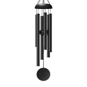 lot 8389 image: Litu WindChimes Outdoors, 32 Inches Deep Tone Metal WindChimes with 6 Thickened Aluminum Tubes, Wind Chimes for Outside, Memorial Wind Chimes Best Gift for Mom Grandma Women, Black